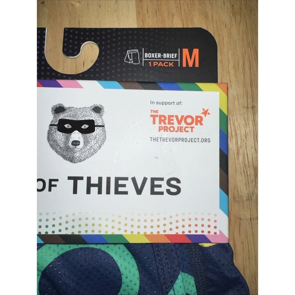 Pair of Thieves Men's Super Fit Mesh Magic Boxer Brief Trevor Project‎ Pride MD